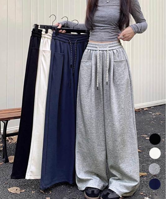 送料無料 新品 ワイドシルエットシンプルスウェットパンツ < 女性ファッション  送料無料 新品 ワイドシルエットシンプルスウェットパンツ  < 女性ファッションの