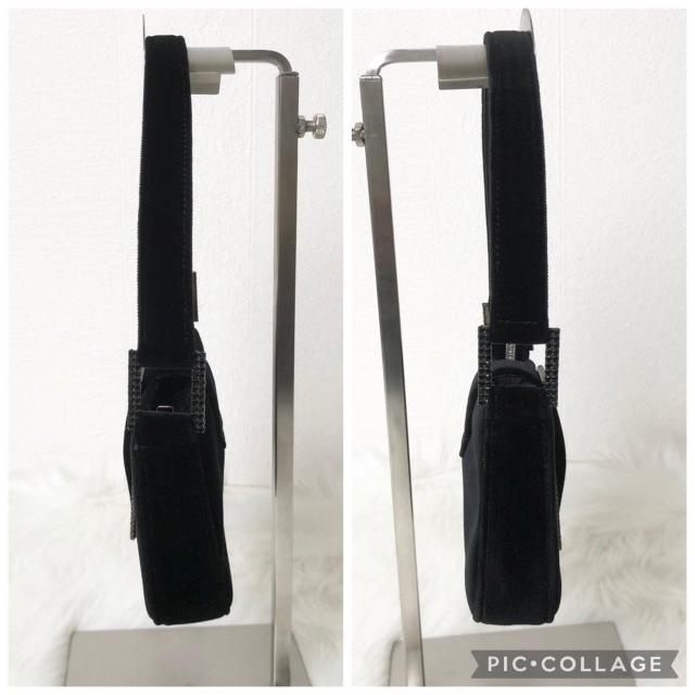 【極美品】ジミーチュウ ハンドバッグ アクセサリーポーチ パーティバッグ スエード ラインストーン ブラック < ブランド 【極美品】ジミーチュウ ハンドバッグ アクセサリーポーチ パーティバッグ スエード ラインストーン ブラック < ブランドの