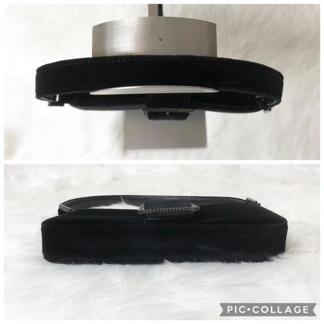 【極美品】ジミーチュウ ハンドバッグ アクセサリーポーチ パーティバッグ スエード ラインストーン ブラック < ブランド 【極美品】ジミーチュウ ハンドバッグ アクセサリーポーチ パーティバッグ スエード ラインストーン ブラック < ブランドの