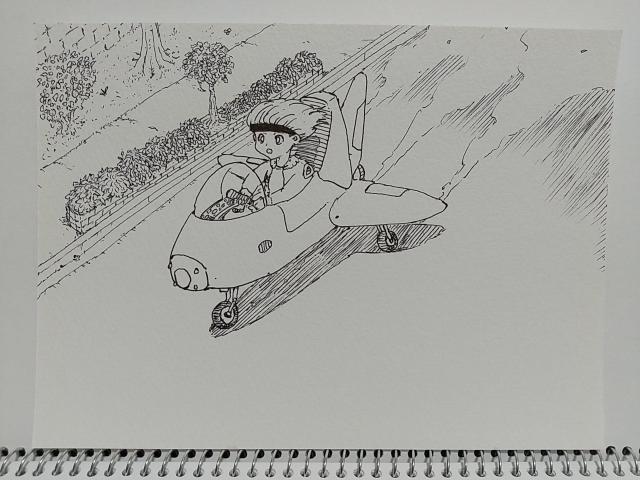 オリジナルイラスト 手描きイラスト 滑走 飛行機 ハンドメイド インテリア 絵 原画 モノクロ 白黒 アナログ アート 自作 < アニメ/コミック/キャラクター  オリジナルイラスト 手描きイラスト 滑走 飛行機 ハンドメイド インテリア 絵 原画 モノクロ 白黒 アナログ アート 自作 < アニメ/コミック/キャラクターの