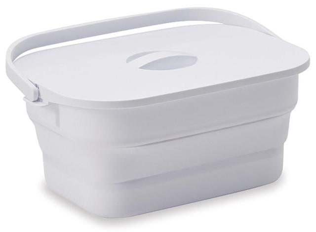 ISETO (伊勢藤) 折りたためる つけ置き洗いバケツ I-617 ホワイト 洗濯板 折りたたみバスケット 折りたたみバケツ < インテリア/ライフ ISETO (伊勢藤) 折りたためる つけ置き洗いバケツ I-617 ホワイト 洗濯板 折りたたみバスケット 折りたたみバケツ < インテリア/ライフの