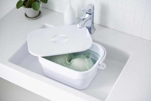 ISETO (伊勢藤) 折りたためる つけ置き洗いバケツ I-617 ホワイト 洗濯板 折りたたみバスケット 折りたたみバケツ < インテリア/ライフ ISETO (伊勢藤) 折りたためる つけ置き洗いバケツ I-617 ホワイト 洗濯板 折りたたみバスケット 折りたたみバケツ < インテリア/ライフの