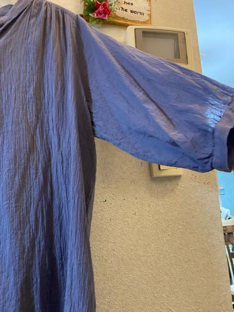 LL薄紫抑揚キーネックシャツワンピース < 女性ファッション  LL薄紫抑揚キーネックシャツワンピース < 女性ファッションの