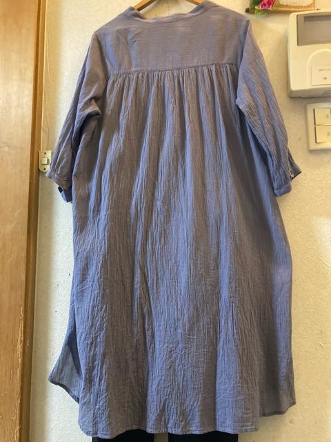 LL薄紫抑揚キーネックシャツワンピース < 女性ファッション  LL薄紫抑揚キーネックシャツワンピース < 女性ファッションの