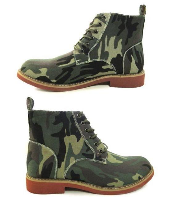 1円~C851新品AAAプレーントゥ/編上げブーツ24.5a迷彩柄♂ < 男性ファッション 1円~C851新品AAAプレーントゥ/編上げブーツ24.5a迷彩柄♂ < 男性ファッションの
