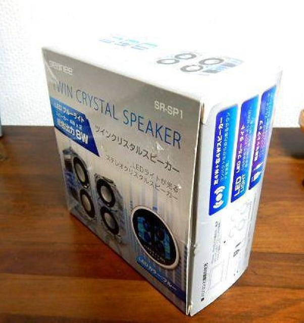 ★ツインクリスタルスピーカー usbスピーカー geanee sr-sp1 ブルー 中古品 < 家電/AV  ★ツインクリスタルスピーカー usbスピーカー geanee sr-sp1 ブルー 中古品 < 家電/AVの