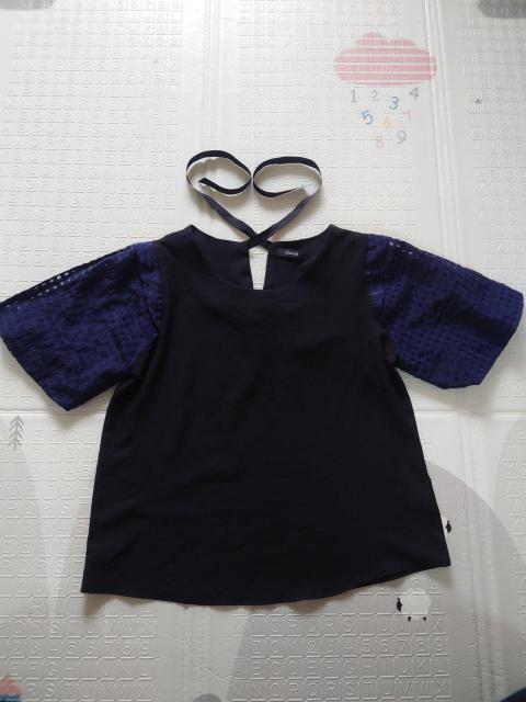 100円スタート Discoat パフスリーブバックリボントップスサイズF < ブランド  100円スタート Discoat パフスリーブバックリボントップスサイズF < ブランドの