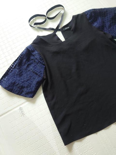 100円スタート Discoat パフスリーブバックリボントップスサイズF < ブランド  100円スタート Discoat パフスリーブバックリボントップスサイズF < ブランドの