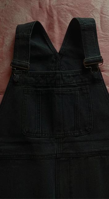 ★お洒落大人可愛い♪体型カバー♪墨黒ウォッシュドブラックデニム♪ロングパンツ♪サロペットオーバーオール < 女性ファッション  ★お洒落大人可愛い♪体型カバー♪墨黒ウォッシュドブラックデニム♪ロングパンツ♪サロペットオーバーオール < 女性ファッションの
