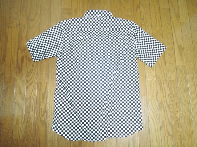 uniform experimentユニフォームエクスペリメント チェッカーフラッグ チェックシャツ 2白黒 半袖SOPHNET. < ブランド  uniform experimentユニフォームエクスペリメント チェッカーフラッグ チェックシャツ 2白黒 半袖SOPHNET. < ブランドの