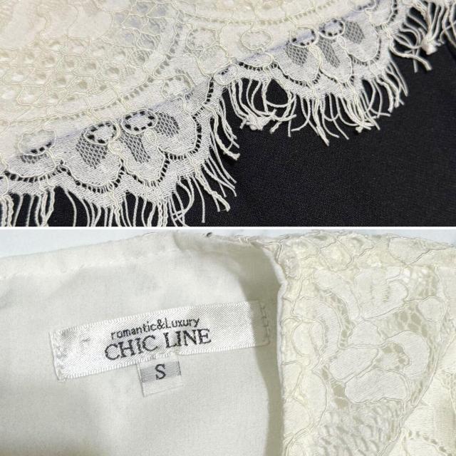 CHIC LINE 長袖レースワンピース 黒#S < 女性ファッション  CHIC LINE 長袖レースワンピース 黒#S < 女性ファッションの