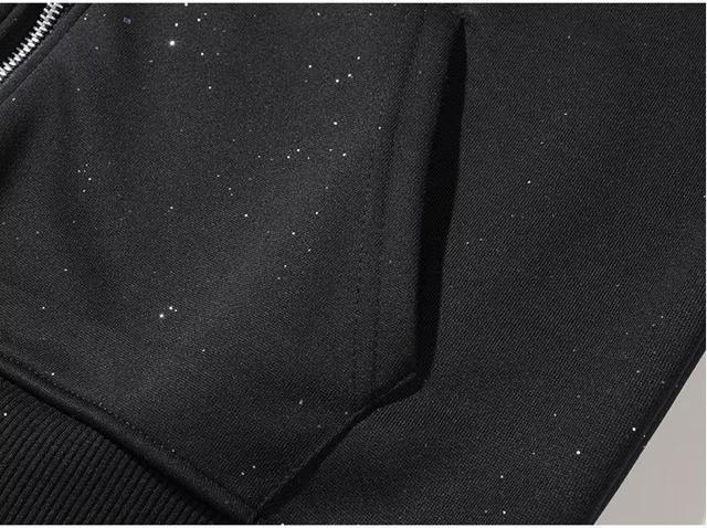 キラキララメ入り パーカー ジップアップ 前開き ブラック 大きいサイズ < 女性ファッション  キラキララメ入り パーカー ジップアップ 前開き ブラック 大きいサイズ < 女性ファッションの