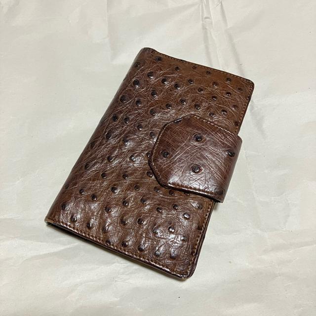 【ノーブランド扱い】【オーストリッチ】 レザー / 二つ折り財布(小銭入れあり) < 女性ファッション 【ノーブランド扱い】【オーストリッチ】 レザー / 二つ折り財布(小銭入れあり) < 女性ファッションの