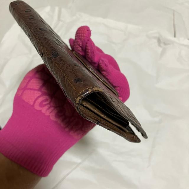 【ノーブランド扱い】【オーストリッチ】 レザー / 二つ折り財布(小銭入れあり) < 女性ファッション 【ノーブランド扱い】【オーストリッチ】 レザー / 二つ折り財布(小銭入れあり) < 女性ファッションの
