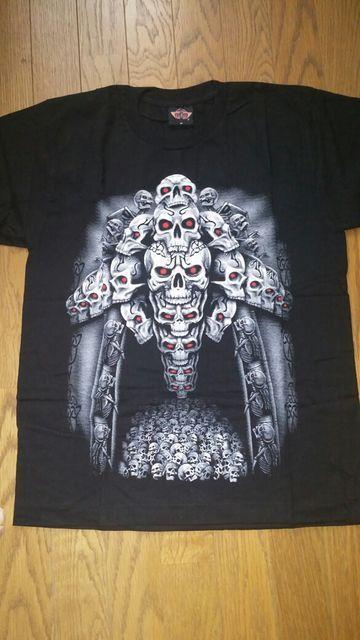 送料無料スカル髑髏ドクロ骸骨プリント蛍光加工TシャツM < 男性ファッション  送料無料スカル髑髏ドクロ骸骨プリント蛍光加工TシャツM  < 男性ファッションの