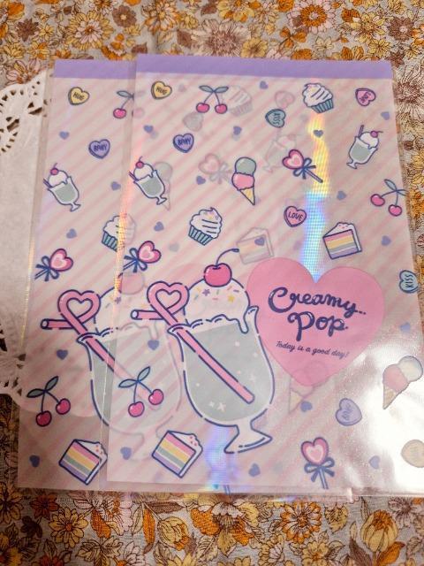 お裾分け☆クリームソーダ柄ラッピングバック2枚☆ < インテリア/ライフ お裾分け☆クリームソーダ柄ラッピングバック2枚☆ < インテリア/ライフの