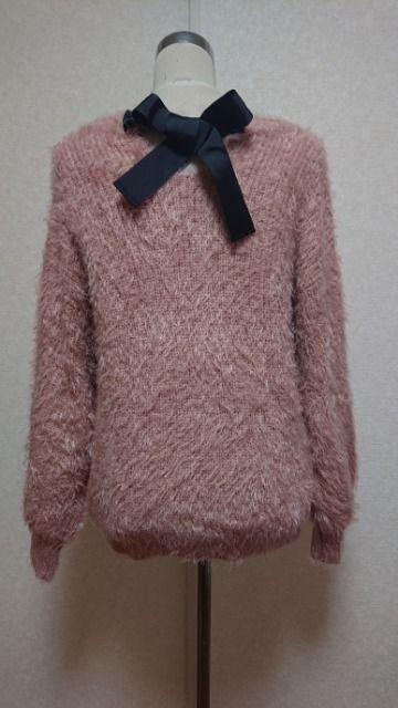 大きいサイズ★襟足リボンモヘアニット★4L★ < 女性ファッション 大きいサイズ★襟足リボンモヘアニット★4L★ < 女性ファッションの