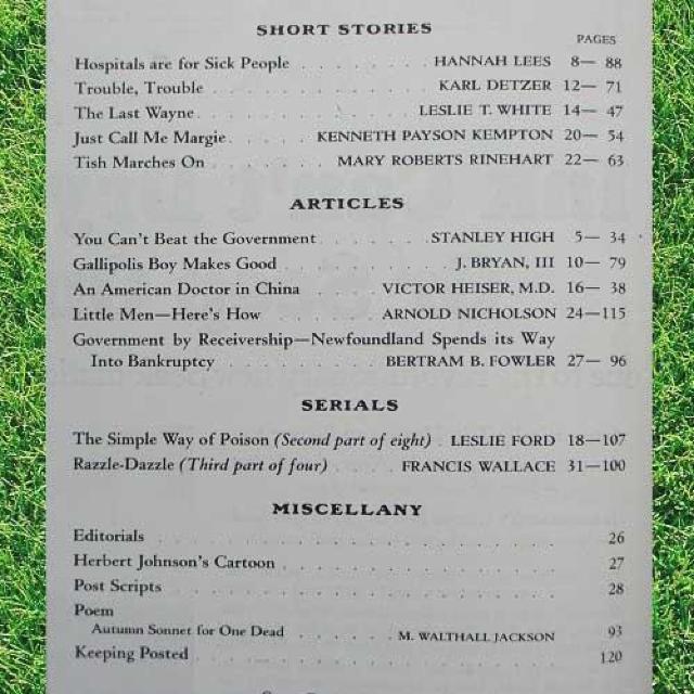 激レア【輸入雑誌】The Saturday Evening Post/サタデー・イブニング・ポスト -1937.11.20- < 本/雑誌  激レア【輸入雑誌】The Saturday Evening Post/サタデー・イブニング・ポスト -1937.11.20- < 本/雑誌の