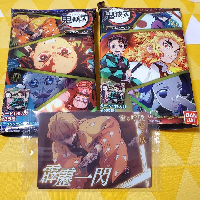 19新品*鬼滅の刃*ウエハース3*技カード*我妻善逸*霹靂一閃 < アニメ/コミック/キャラクター  19新品*鬼滅の刃*ウエハース3*技カード*我妻善逸*霹靂一閃  < アニメ/コミック/キャラクターの