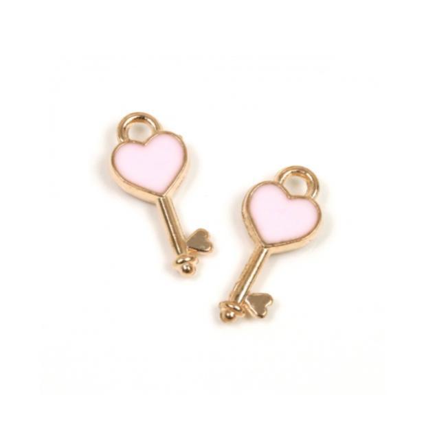 デコパーツ??アクセパーツ??ハートキーピンク10個セット < 香水/コスメ/ネイル  デコパーツ??アクセパーツ??ハートキーピンク10個セット  < 香水/コスメ/ネイルの