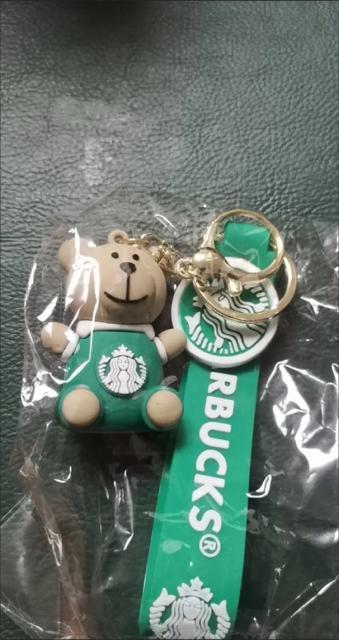 スターバックス スタバ 海外限定 キーホルダー  熊 グリーン < 女性ファッション  スターバックス スタバ 海外限定 キーホルダー  熊 グリーン < 女性ファッションの