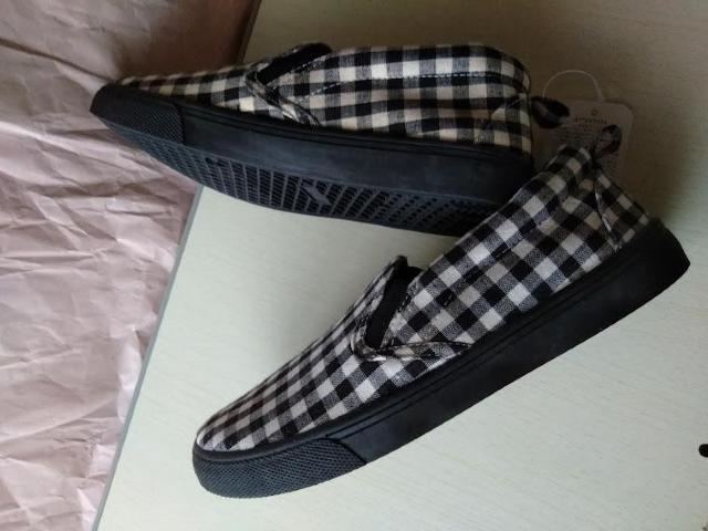 スリッポン レディース Lサイズ 約24〜25cm ギンガムチェック ジップコーポレーション < 女性ファッション  スリッポン レディース Lサイズ 約24〜25cm ギンガムチェック ジップコーポレーション < 女性ファッションの