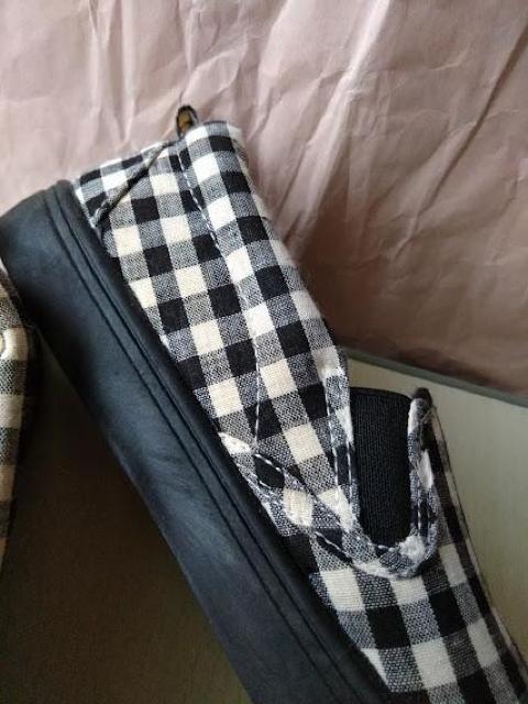 スリッポン レディース Lサイズ 約24〜25cm ギンガムチェック ジップコーポレーション < 女性ファッション  スリッポン レディース Lサイズ 約24〜25cm ギンガムチェック ジップコーポレーション < 女性ファッションの