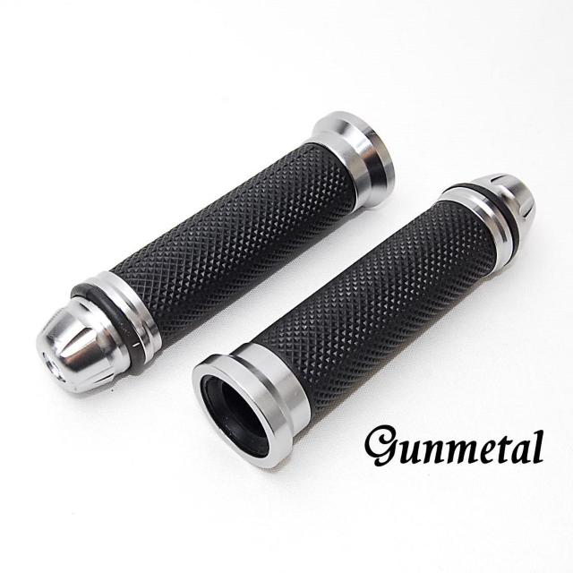アルミ合金 バイク用 ハンドルグリップ ガンメタ 左右セット バイクグリップ スクーター カスタム アルミ 原付 汎用 グリップ < 自動車/バイク アルミ合金 バイク用 ハンドルグリップ ガンメタ 左右セット バイクグリップ スクーター カスタム アルミ 原付 汎用 グリップ < 自動車/バイク