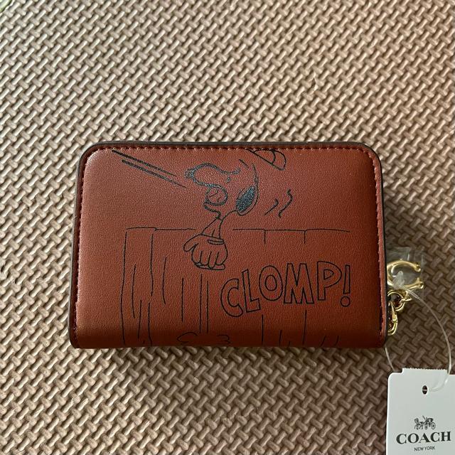 �yCOACH X PEANUTS�z�X���[�� �W�b�v �J�[�h �P�[�X �u���E�� �A�E�g���b�g  �� �u�����h�� 