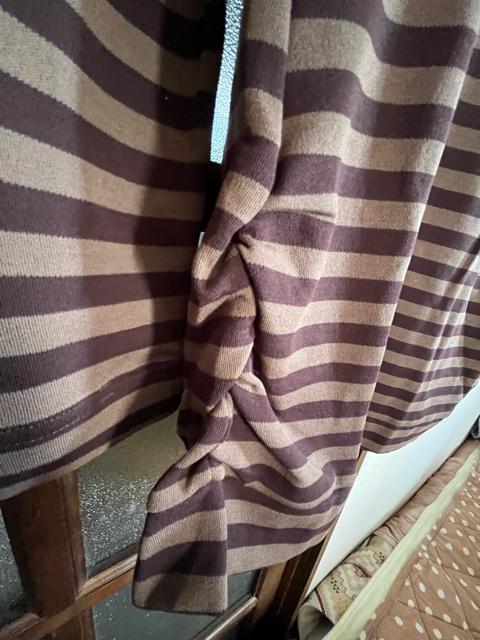 LLサイズ!レディース!ボーダー柄!裾横クシュクシュ付き!長袖!ロングTシャツ!着丈83センチ程度!袖丈も、長め!新品! < 女性ファッション LLサイズ!レディース!ボーダー柄!裾横クシュクシュ付き!長袖!ロングTシャツ!着丈83センチ程度!袖丈も、長め!新品! < 女性ファッションの