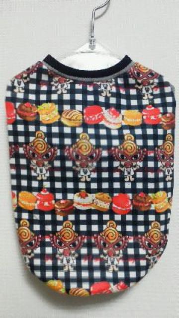 ハンドメイド*ヒスミニTシャツ*マカロン柄・黒・チェック・ボーダー・犬用*L < ペット/手芸/園芸  ハンドメイド*ヒスミニTシャツ*マカロン柄・黒・チェック・ボーダー・犬用*L  < ペット/手芸/園芸の