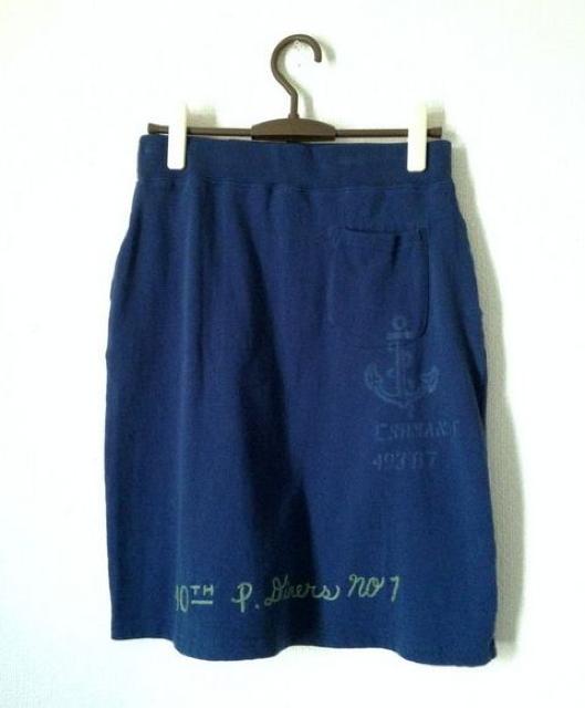 POLPO ヴィンテージ■ スウェット マリンプリント 台形 スカート < 女性ファッション  POLPO ヴィンテージ■ スウェット マリンプリント 台形 スカート < 女性ファッションの