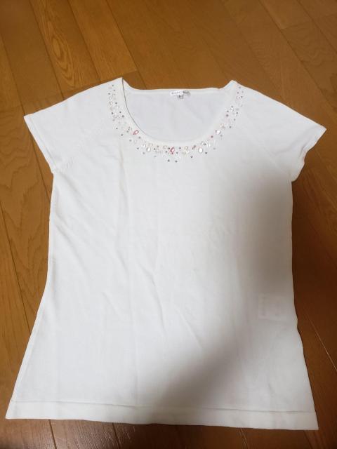 ☆USED☆GLACIER☆白 サマーニットカットソー☆L < 女性ファッション  ☆USED☆GLACIER☆白 サマーニットカットソー☆L  < 女性ファッションの