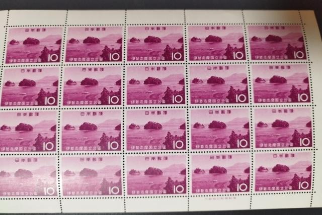 貴重 1964 第2次 伊勢志摩国立公園切手 鳥羽湾 10×20  1シート 未使用 シミ有り 劣化有り < ホビー  貴重 1964 第2次 伊勢志摩国立公園切手 鳥羽湾 10×20  1シート 未使用 シミ有り 劣化有り < ホビーの