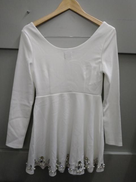 Datura☆裾ビジュー長袖ワンピ < ブランド  Datura☆裾ビジュー長袖ワンピ < ブランドの