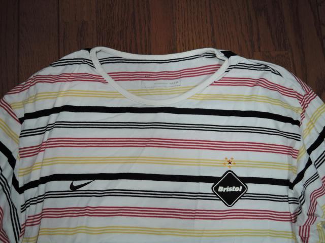 F.C.REAL BRISTOL ブリストル × NIKE ナイキ ボーダー ロンTシャツ M 白 カットソー 胸ロゴ LOGO < ブランド  F.C.REAL BRISTOL ブリストル × NIKE ナイキ ボーダー ロンTシャツ M 白 カットソー 胸ロゴ LOGO < ブランドの