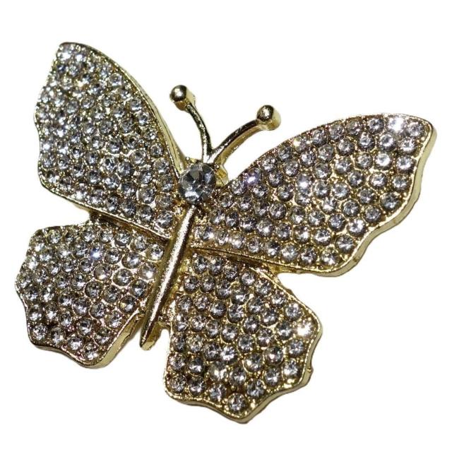 蝶 蝶々 金色 ラインストーン ピンブローチ ブローチ ピンバッジ バッジ ラペルピン G < 女性アクセサリー/時計 蝶 蝶々 金色 ラインストーン ピンブローチ ブローチ ピンバッジ バッジ ラペルピン G < 女性アクセサリー/時計の