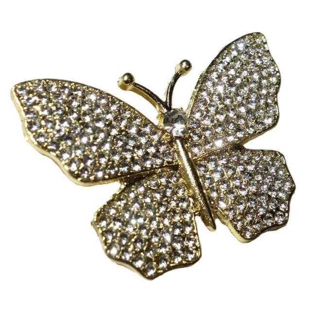 蝶 蝶々 金色 ラインストーン ピンブローチ ブローチ ピンバッジ バッジ ラペルピン G < 女性アクセサリー/時計 蝶 蝶々 金色 ラインストーン ピンブローチ ブローチ ピンバッジ バッジ ラペルピン G < 女性アクセサリー/時計の