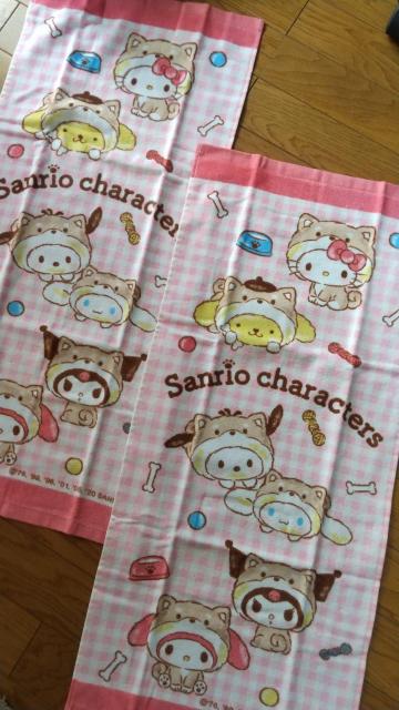 キティちゃんなどサンリオキャラクターズ!フェイスタオル!2枚セット!新品! < インテリア/ライフ  キティちゃんなどサンリオキャラクターズ!フェイスタオル!2枚セット!新品!  < インテリア/ライフの