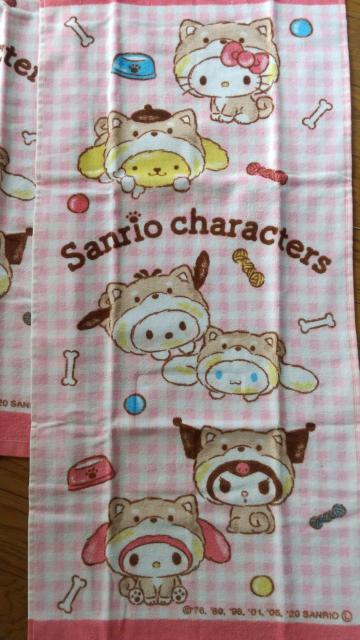 キティちゃんなどサンリオキャラクターズ!フェイスタオル!2枚セット!新品! < インテリア/ライフ  キティちゃんなどサンリオキャラクターズ!フェイスタオル!2枚セット!新品! < インテリア/ライフの