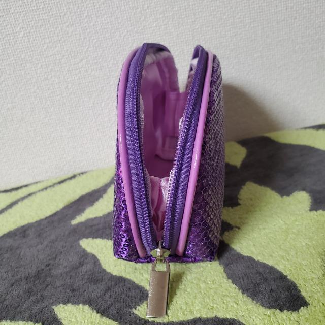 非売品 たかの友梨 パープルスパンコールとビーズがキラキラ ダブルファスナーポーチ 小物入れ 紫ポーチ < 女性ファッション  非売品 たかの友梨 パープルスパンコールとビーズがキラキラ ダブルファスナーポーチ 小物入れ 紫ポーチ < 女性ファッションの