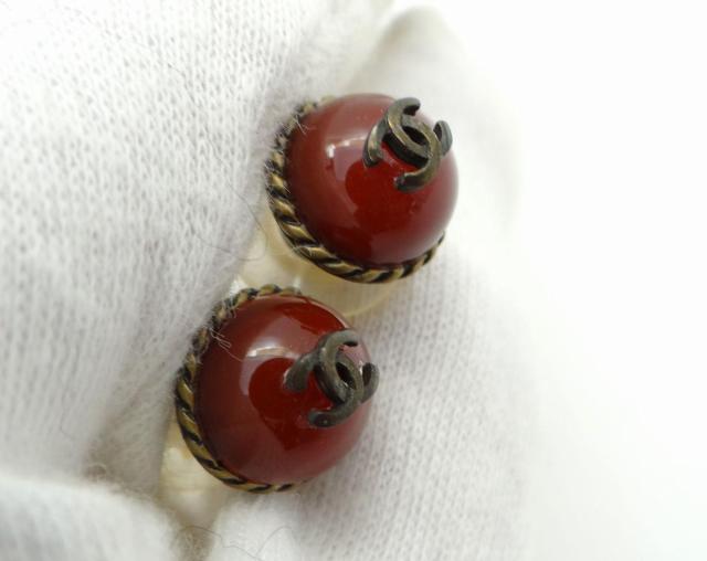 CHANEL �V���l�� �R�R�}�[�N ���B���e�[�W ���E���h �s�A�X �{���h�[��USED���y���������z �� �u�����h�� 