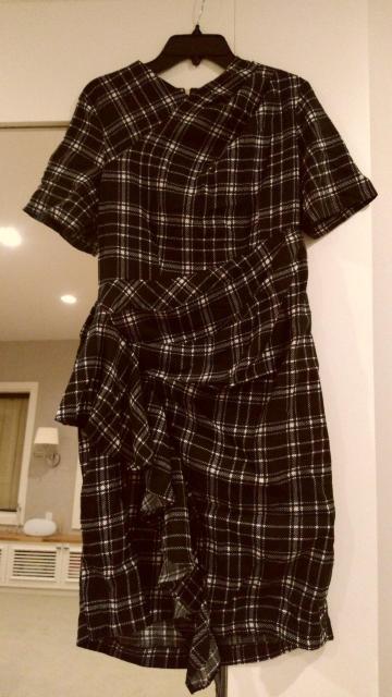 黒チェック柄ミニワンピース Closet Мサイズ < 女性ファッション  黒チェック柄ミニワンピース Closet Мサイズ  < 女性ファッションの
