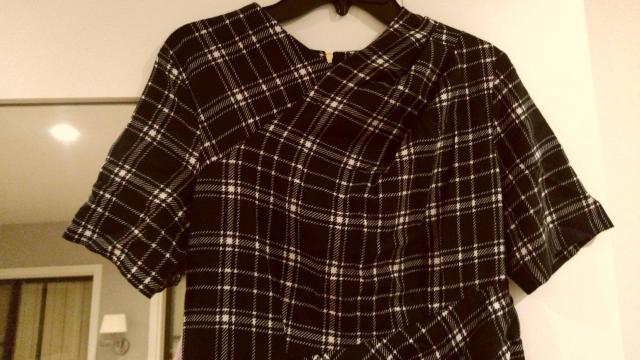 黒チェック柄ミニワンピース Closet Мサイズ < 女性ファッション  黒チェック柄ミニワンピース Closet Мサイズ < 女性ファッションの