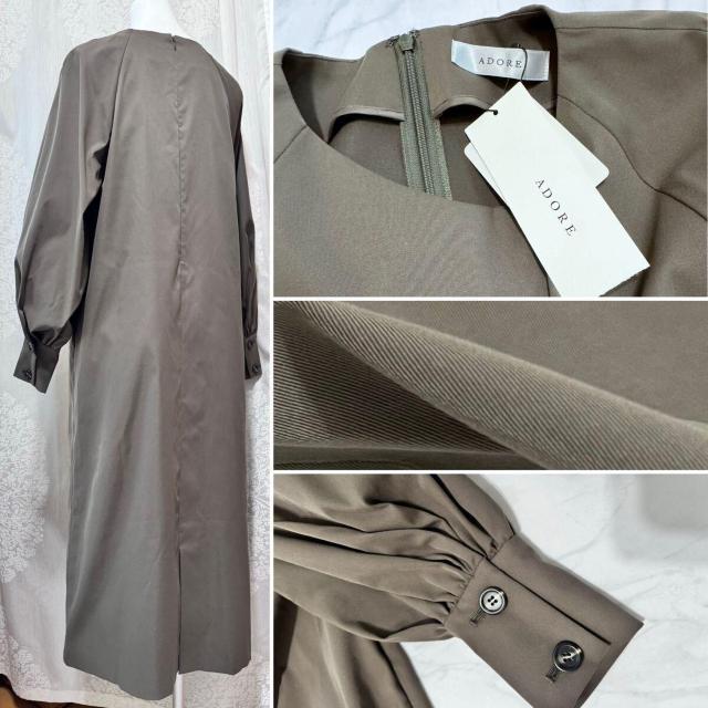 新品アドーアADORE長袖ロングワンピース茶#36 < 女性ファッション  新品アドーアADORE長袖ロングワンピース茶#36 < 女性ファッションの