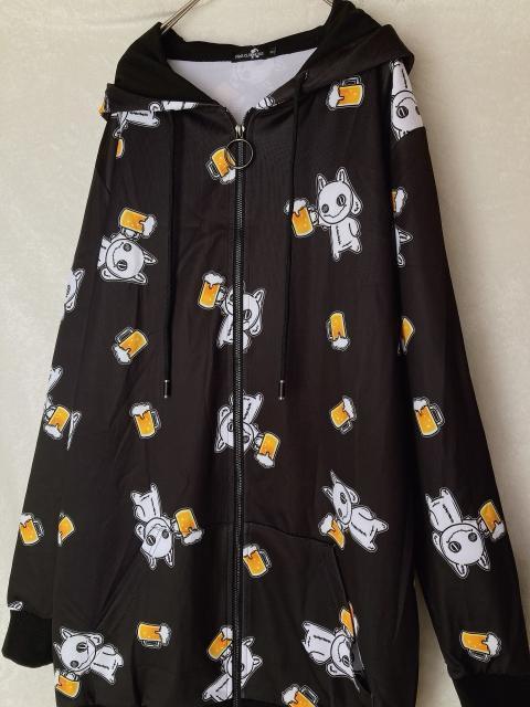 NieR CLOTHING プリント 長袖 ゆったり ロング パーカー トップス F N2m < 女性ファッション  NieR CLOTHING プリント 長袖 ゆったり ロング パーカー トップス F N2m < 女性ファッションの