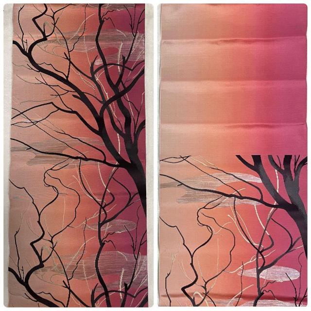 博多織 紋八寸名古屋帯 未仕立て 反物 正絹 枝柄 金銀糸入 リメイク向き < ペット/手芸/園芸 博多織 紋八寸名古屋帯 未仕立て 反物 正絹 枝柄 金銀糸入 リメイク向き < ペット/手芸/園芸の