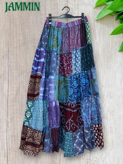 パッチワークロングスカート エスニック アジアン パッチワーク ヒッピー < 女性ファッション パッチワークロングスカート エスニック アジアン パッチワーク ヒッピー < 女性ファッションの