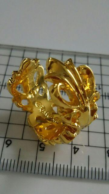 ☆超美品  22K仕様☆  ダブル フローラル クロス リング  ダイヤPave  19号 < ブランド  ☆超美品  22K仕様☆  ダブル フローラル クロス リング  ダイヤPave  19号 < ブランドの