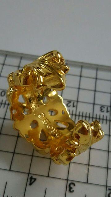 ☆超美品  22K仕様☆  ダブル フローラル クロス リング  ダイヤPave  19号 < ブランド  ☆超美品  22K仕様☆  ダブル フローラル クロス リング  ダイヤPave  19号 < ブランドの